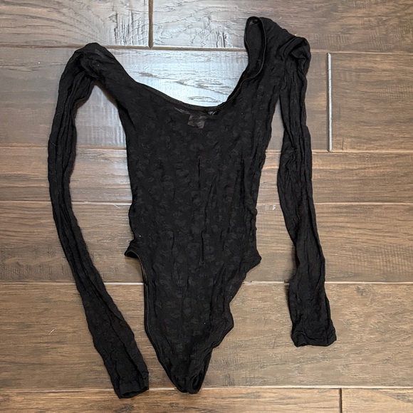 Black Long Sleeve Bodysuit - Picture 4 of 5